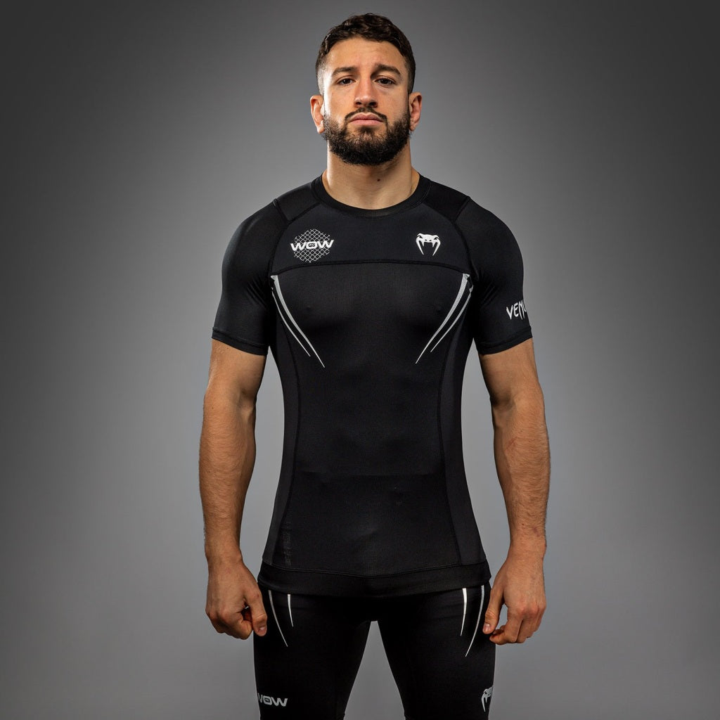 Venum X WOW FC SS Rashguard Red-Gold