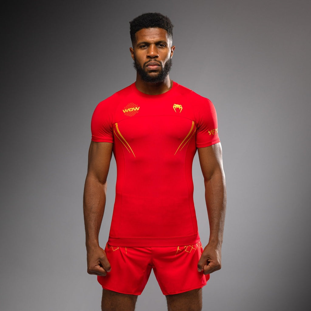 Venum X WOW FC SS Rashguard Light Blue