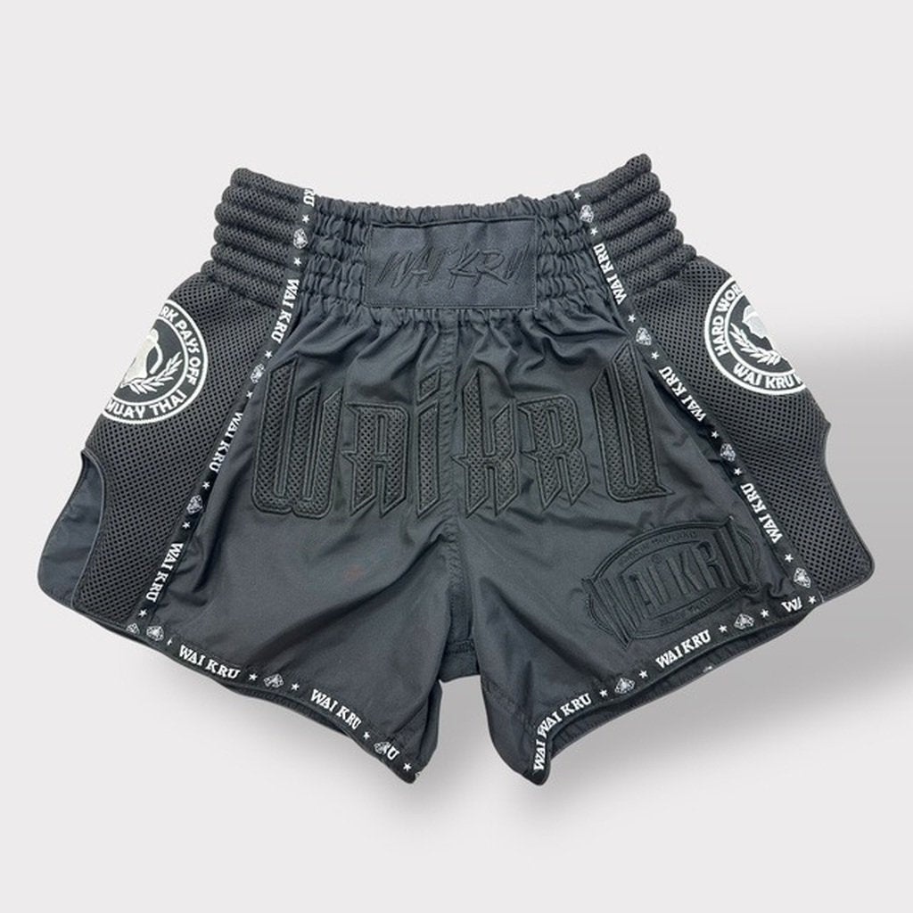 Wai Kru MT-24 Muay Thai Shorts Black