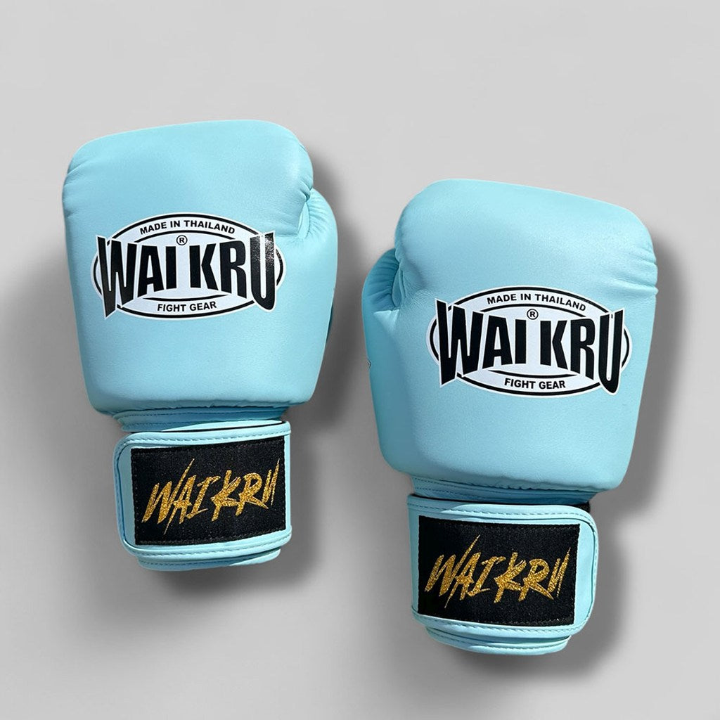 Wai Kru BG-2 Semi Leather Boxing Gloves White