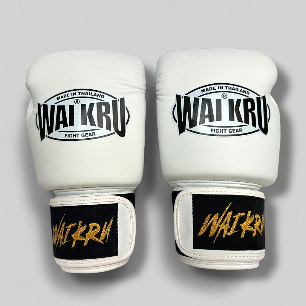 Wai Kru BG-3 Semi Leather Boxing Gloves Grey