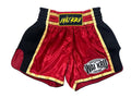 Wai Kru Retro SM-3 Muay Thai Shorts Red-Black