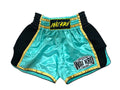 Wai Kru Retro SM-2 Muay Thai Shorts Turquoise-Black