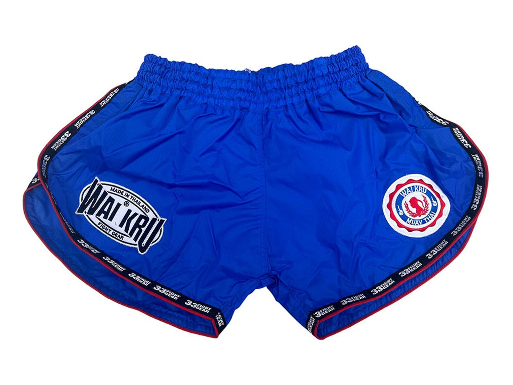 Wai Kru Running HB-53 Muay Thai Shorts Navy Blue