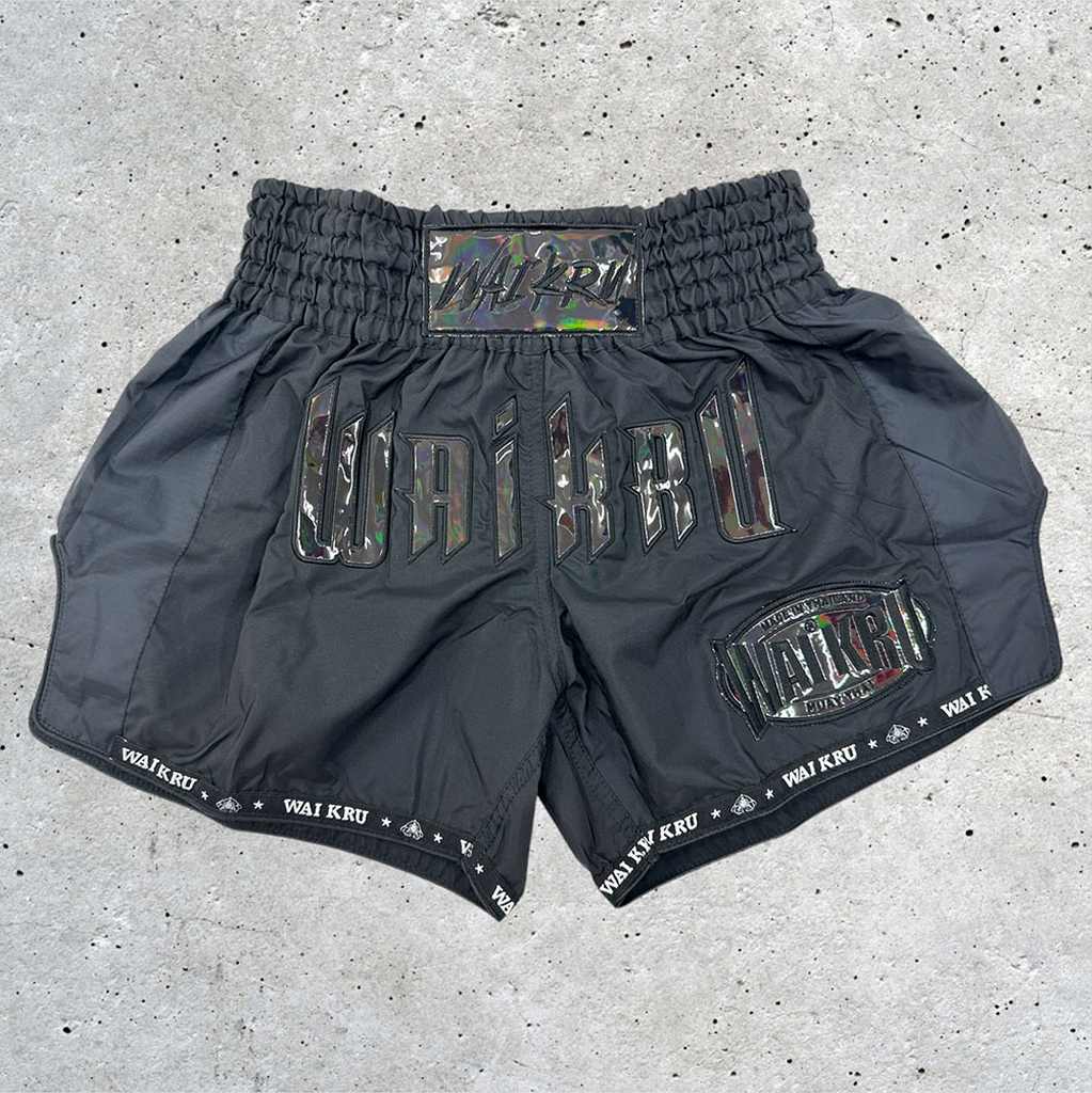 Wai Kru MT-8 Muay Thai Shorts Black