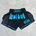 Wai Kru MT-13 Muay Thai Shorts Black-Light Blue