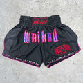 Wai Kru MT-6 Muay Thai Shorts Black-Pink