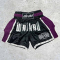 Wai Kru MT-11 Muay Thai Shorts Black-Purple