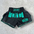 Wai Kru MT-14 Muay Thai Shorts Black-Turquoise