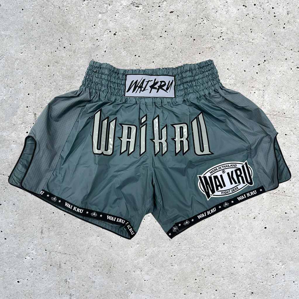 Wai Kru MT-5 Muay Thai Shorts Grey