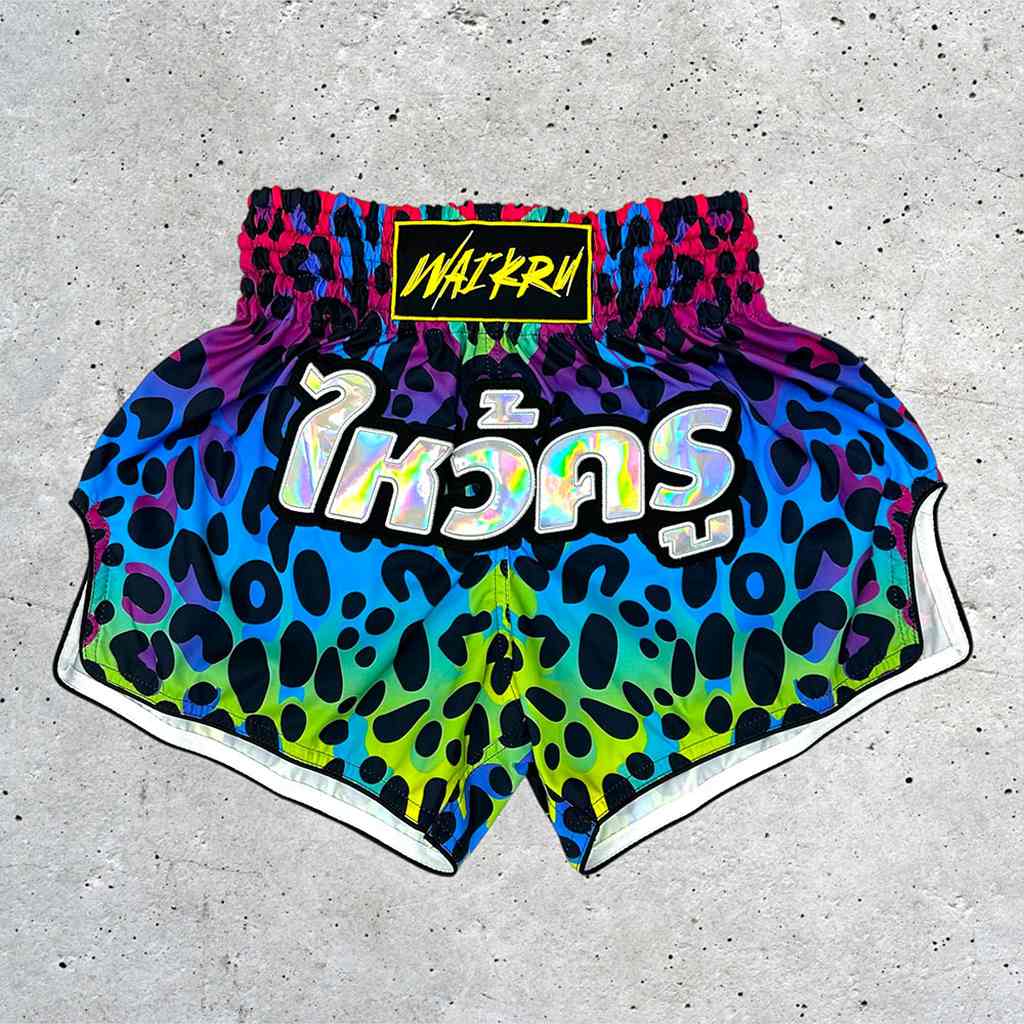 Wai Kru SUB-5 Muay Thai Shorts Multicolored-Silver