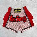 Wai Kru SUB-10 Muay Thai Shorts White-Red