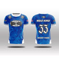 Wai Kru Muay Thai T-Shirt THS-11 Blue-White