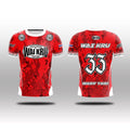 Wai Kru Muay Thai T-Shirt THS-12 Red-White